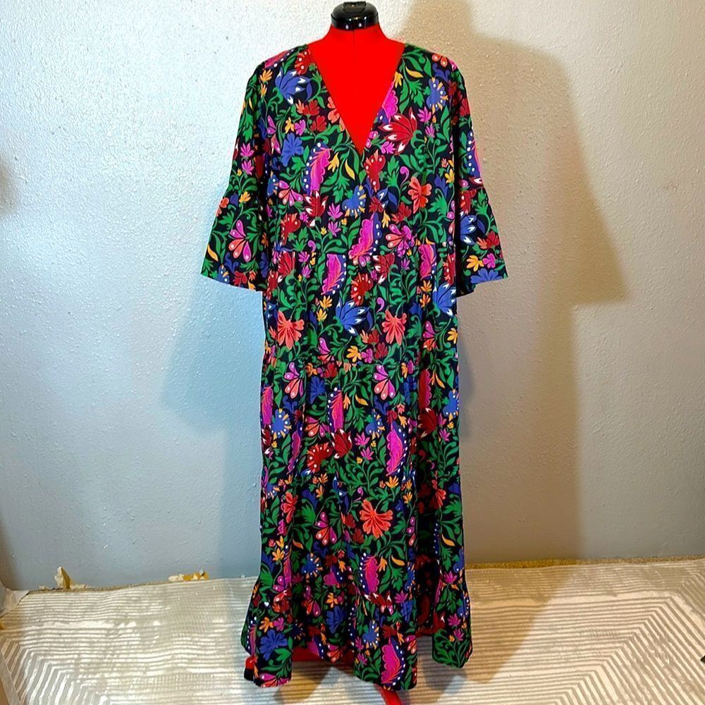 NEW Leota Sariah floral print ruffle dress with pockets size 3X